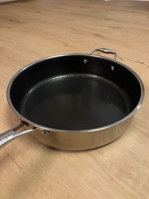 Hexclad 5.5QT | 5 Liter Deep Sauté Pan 30cm + Lid, Edelstahl, alle Herdarten OVP