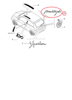 "Logo Sigla Modell \"Multijet\" Lancia Ypsilon Originale 51736175"