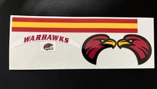 Louisiana-Monroe (ULM) Warhawks Mini Football Helmet Decal Set