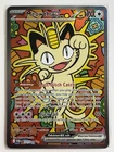 Meowth EX Full Art Holo Rare Pokémon Card 121/088 PSA contender