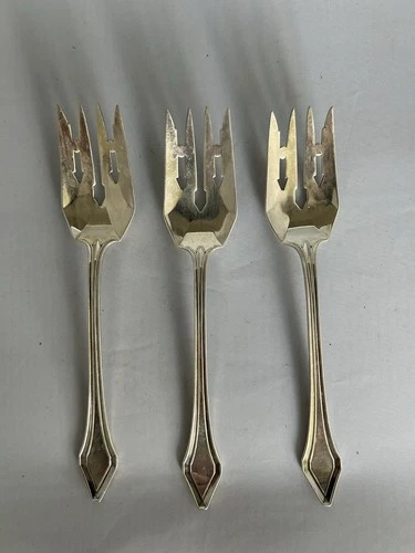 3- Gorham Chantilly Sterling Silver Serving Forks 6.25”
