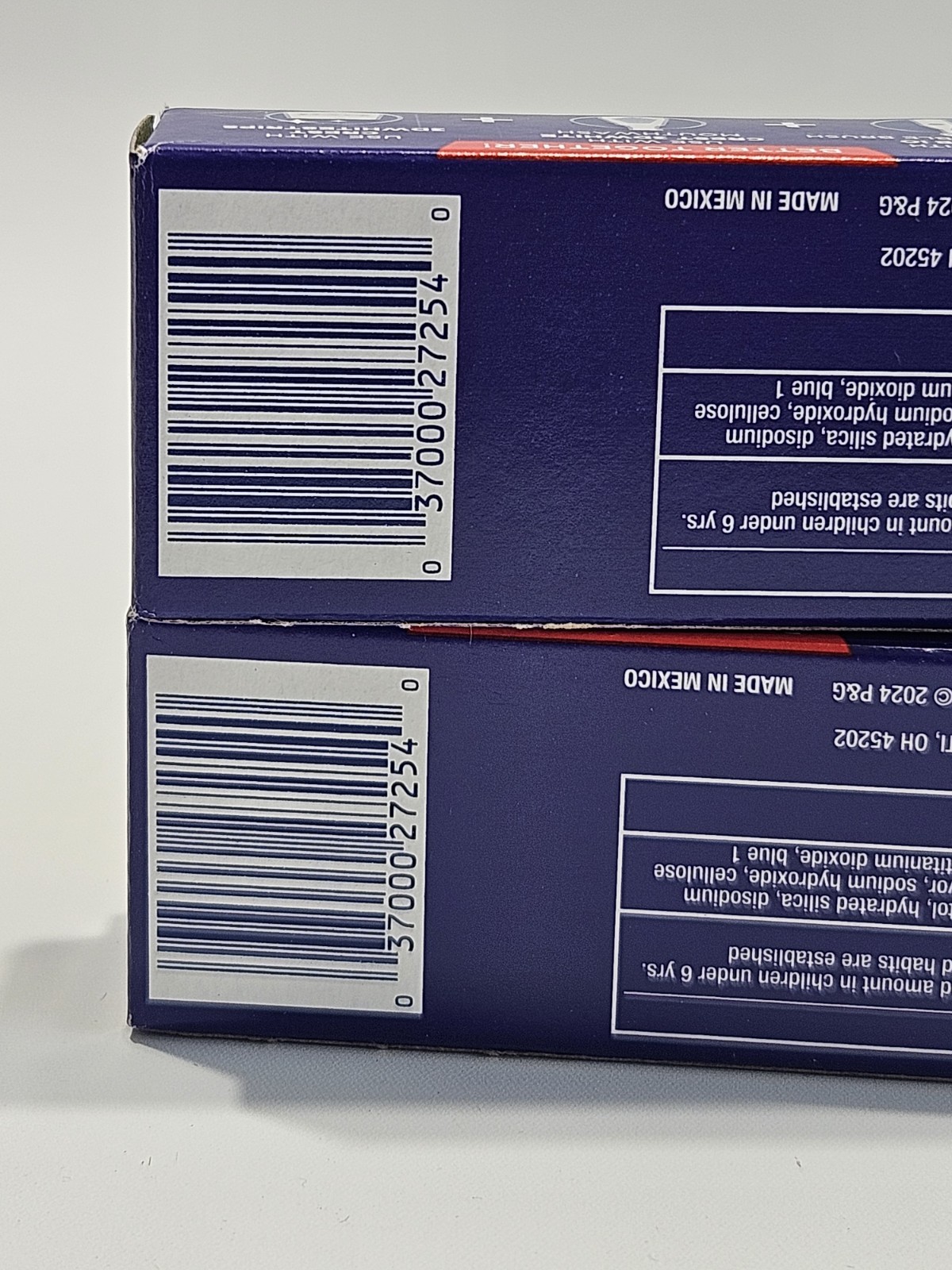 Crest 3D White Stain Eraser Mint Splash Fluoride Toothpaste 2.3oz Pack Of 2