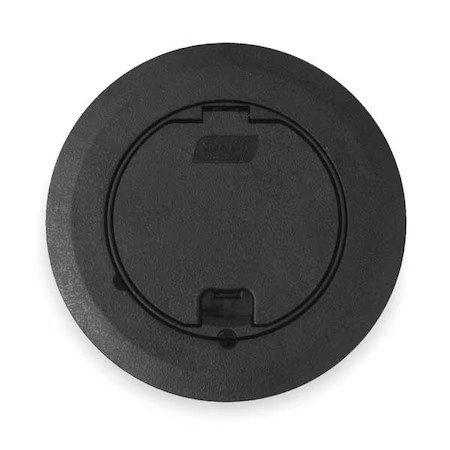 Steel City 68R-Cst-Blk Electrical Box Cover, 1 Gang, Round, Pvc
