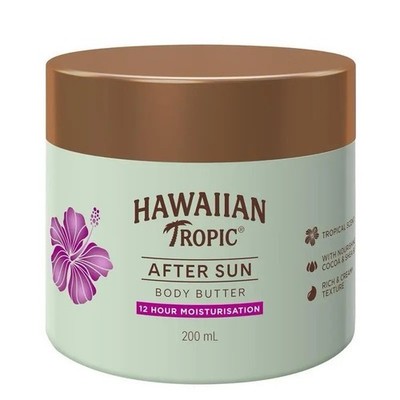 Hawaiian Tropic After Sun 12Hr Moisturizing Rich Body Butter Cocoa Shea 200g
