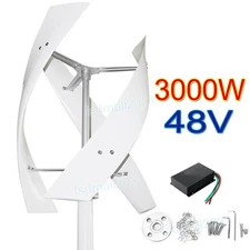 3000W 48V DC Vertical Wind Power Turbine Generator Controller Home Windmill Kit
