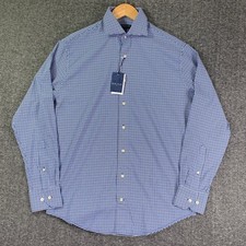 Peter Millar Crown Crafted Shirt Men Medium Gingham Check Performance Oxford NEW
