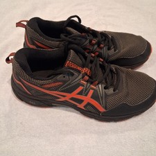 Asics Gel Venture 8 GS Black Orange Youth Running Shoes 1014A141 Size 6Y