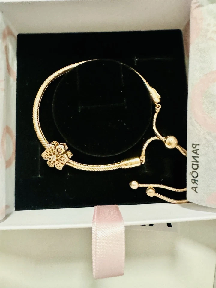 Genuine Rose Gold PANDORA Bracelets With Charms - image 4 of 4