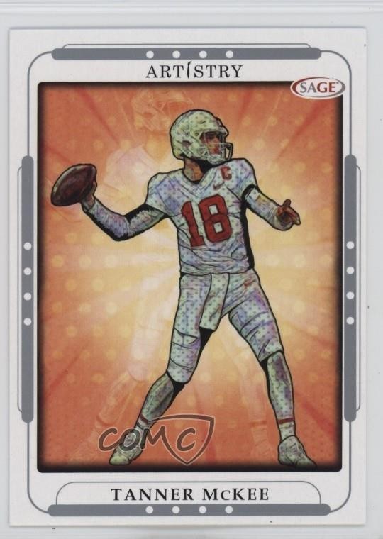 2023 SAGE Artistry Silver Tanner McKee #115 Rookie RC 0a6