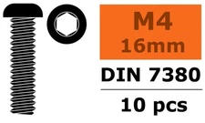 GForce - 4x16mm 10pcs Steel Round Neck Head Screws