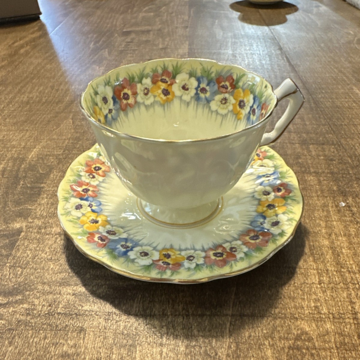 Aynsley Fine Bone China mint green teacup & saucer MPN 765788 | eBay