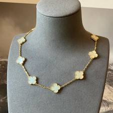 mop necklace 925 silver gold plated 10 motifs necklace