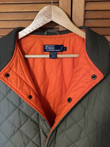 kursiv blomst Forbløffe Vintage NWOT Polo Ralph Lauren Quilted Jacket Large Taupe O.D. Hunting Barn  Coat | eBay
