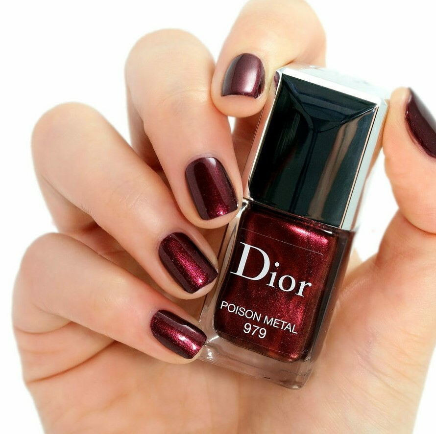 DIOR Nail Polish POISON METAL 979 Burgundy Red LTD Vampy Chic