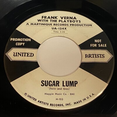 Frank Verna with The Playboys: Sugar Lump / Golly Gosh Oh Gee 45