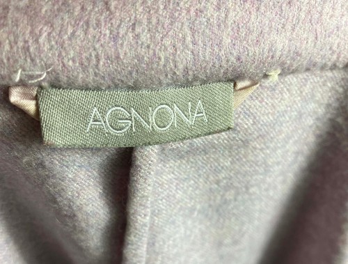 L Agnona Italy Pale Lilac Cashmere Felt Open Style Jacket Tunic - Picture 6 of 6