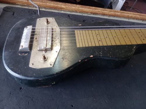 Harmony Vintage 1950's Lap Steel Guitar w/Gibson P-13 Pickup & Case * FREE SHIPP - Picture 5 of 19