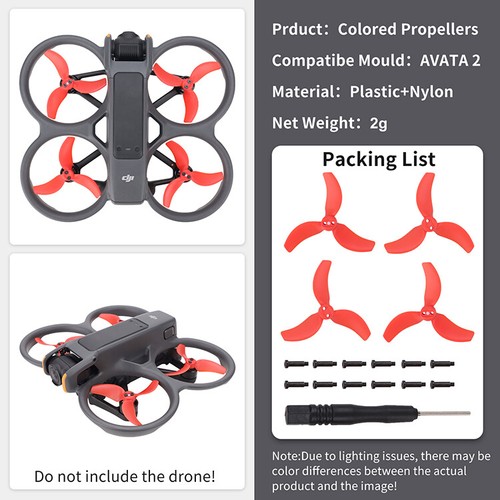 For DJI Avata 2 Drone Propellers Prop Blades Low Noise Wings with Storage Case - Picture 20 of 24