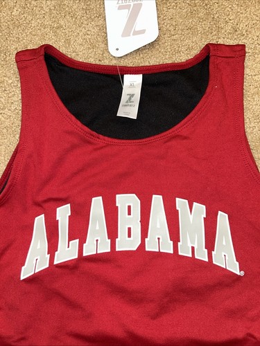 Alabama Crimson Tide Tank Top W/ Building Bra Sz XL Racer Back Red Wht Roll Tide - Picture 3 of 15