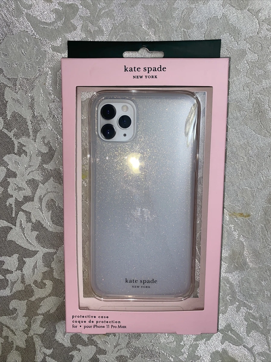 Kate Spade Phone Case Protective Hardshell Case iPhone11 Pro Max White  Glitter