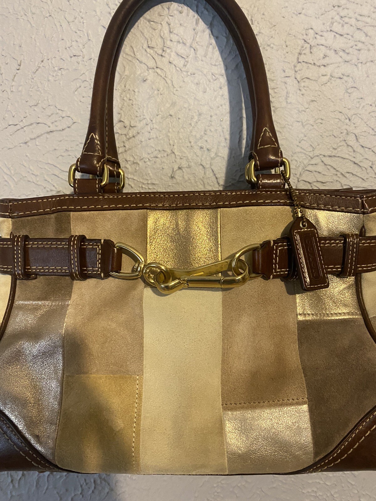 Coach Patchwork Hampton Leather and Suede Tote Ha… - image 5