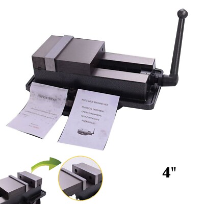QM100 4 inch Angle Fixed Bench Vice Flat Vise PrecisionWith Base Milling Machine