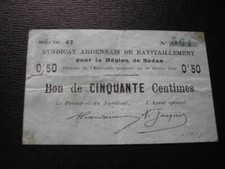 Frankreich Sedan 50 centimes 1916 Umlauferhaltung