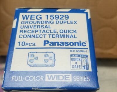 10-pack WEG 15929 Grounding Duplex Universal Receptacle Panasonic