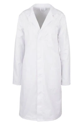 FLEIRO Berufsmantel 100% Baumwolle Kittel Arbeitskittel Berufskittel Arztkittel Labor