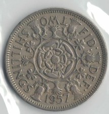 Great Britain Coins - 1957  Florin - 2 Schillings       *127