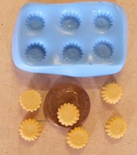 Bases para cupcakes casa de muñecas 6 moldes reutilizables de goma de silicona escala 1:12 tumdee