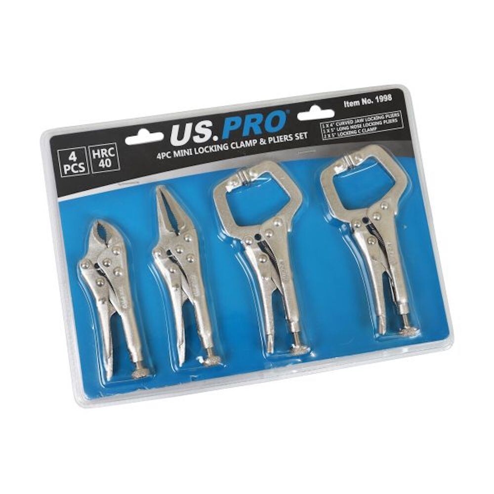 4PC 4 & 6 MINI ADJUSTABLE C CLAMPS LOCKING MOLE GRIP C