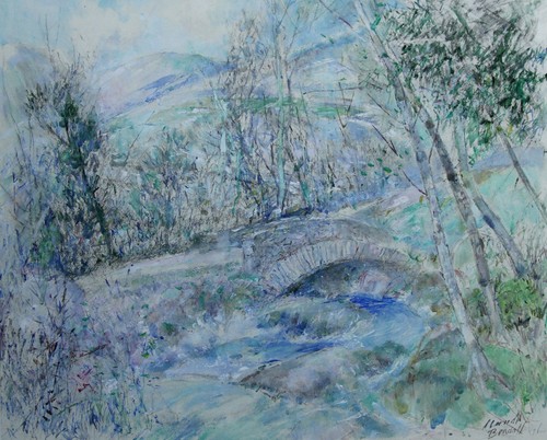 CLAUDE BENDALL DIPINTO PAESAGGIO FLUVIALE IMPRESSIONISTA BRITANNICO KENT 1881-1970 - Foto 2 di 10