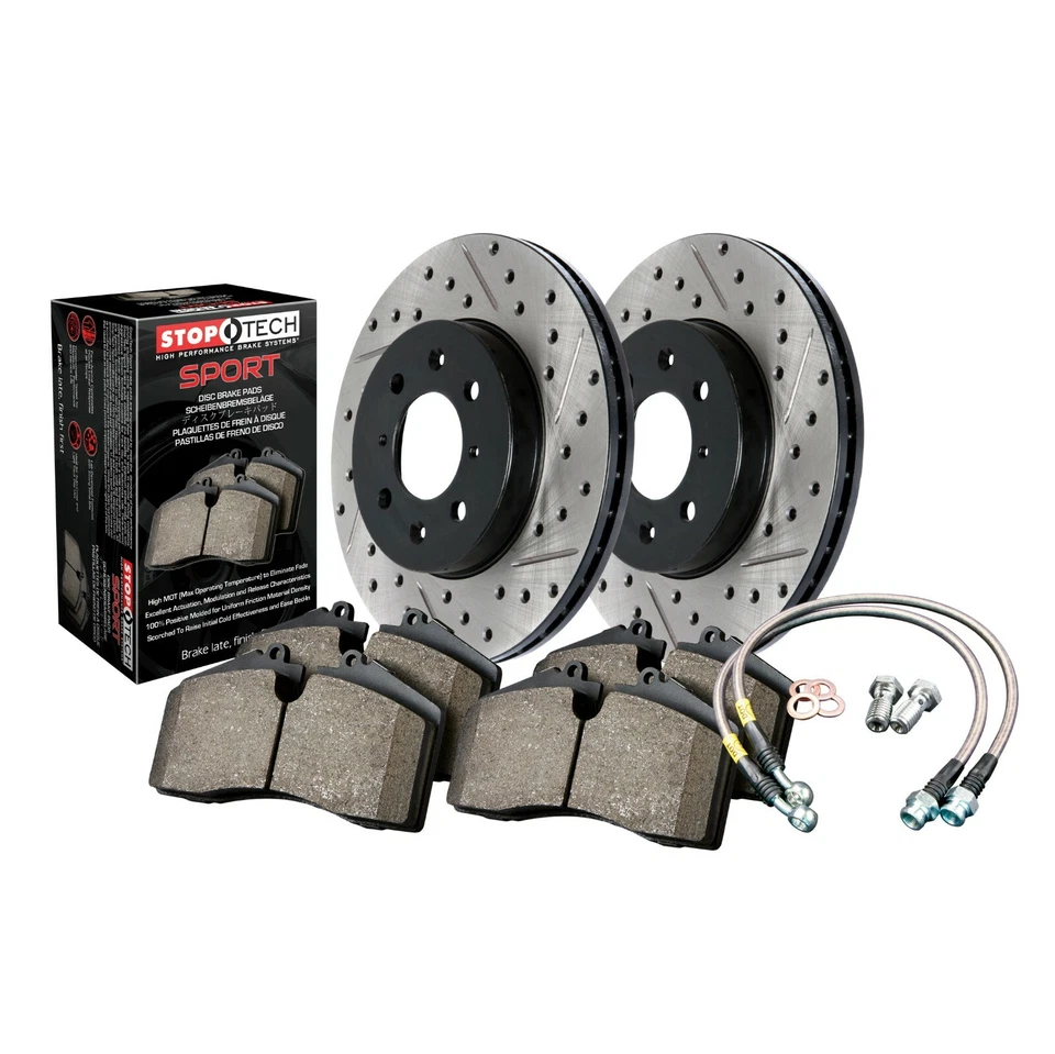 Kit de freno delantero StopTech 978.44016F Sport perforado y ranurado para 13-16 Scion FR-S Foto 2 de 2