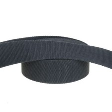 1.5 Inch Heavy Poly-Cotton Webbing 6 Yards for Arts and Crafts Dark Grey
