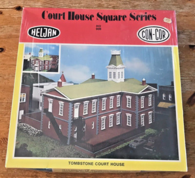 Vintage Heljan HO Scale Tombstone Courthouse New Sealed Box Con-Cor Model