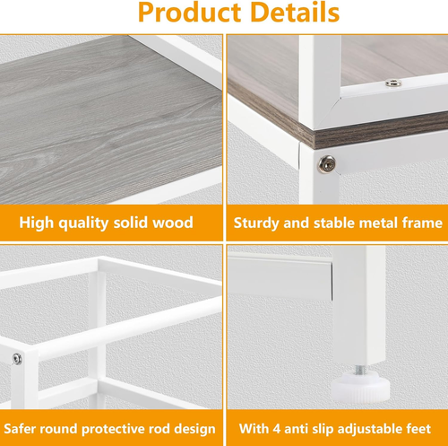 Toddler Kitchen Stool Helper with Safety Rail, Wooden Step Stool for Toddlers 18 - Picture 7 of 8