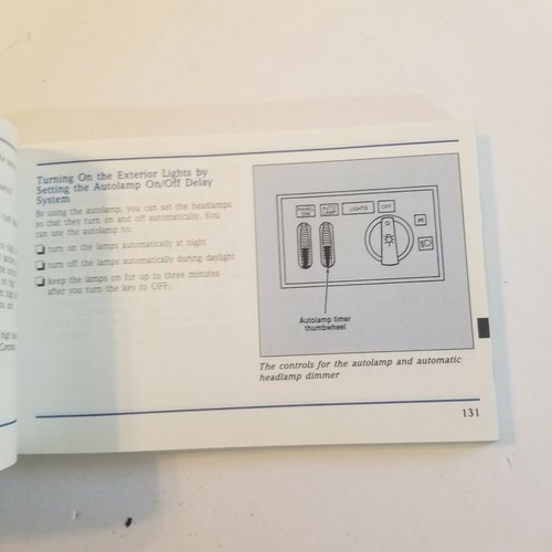 1994 Lincoln MARK III Owners Manual - Picture 2 of 5