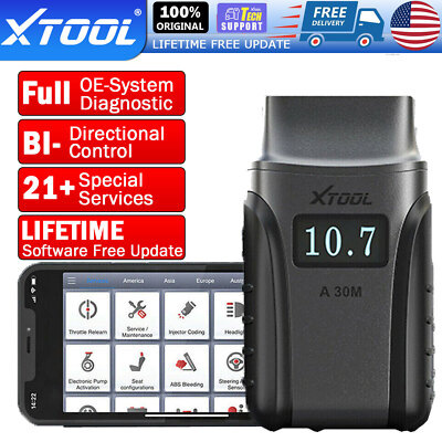 USED XTOOL A30M Bluetooth OBD2 Diagnostic Scanner Bi-Directional Code Reader