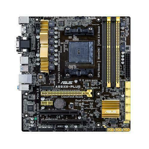 ASUS A88XM-PLUS Socket FM2/FM2+ Motherboard AMD A88X DDR3 Micro ATX USB3.0 VGA - Afbeelding 1 van 3