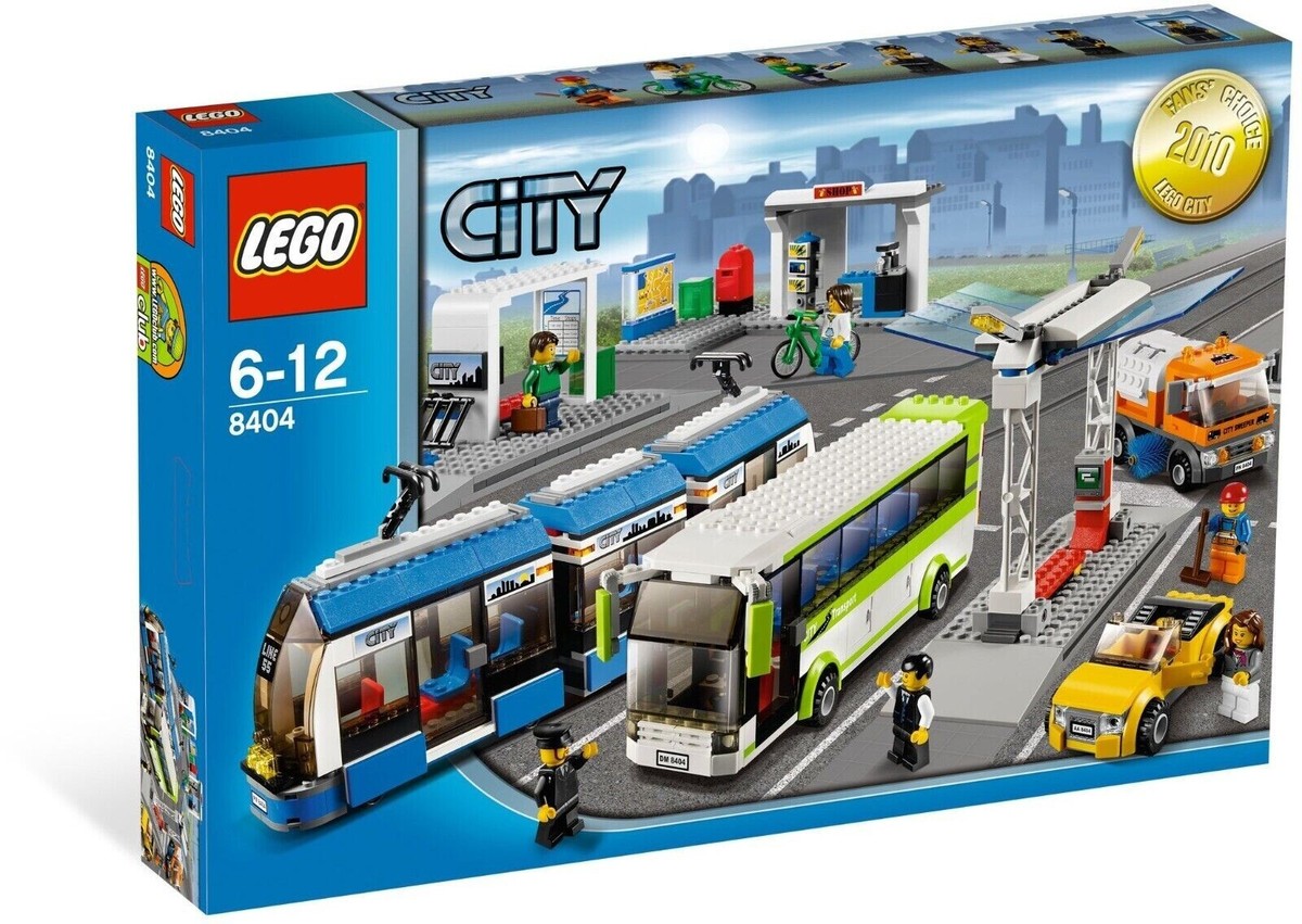 public transport lego city 8404 terminal autobus tram transports