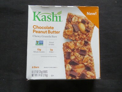 (1) 6-Count Box Kashi Chewy Granola Bars 1.2 Oz Each Chocolate Peanut Butter #3