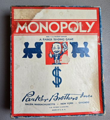 Vintage 1954 Parker Brothers Monopoly Board Game No Board *READ*