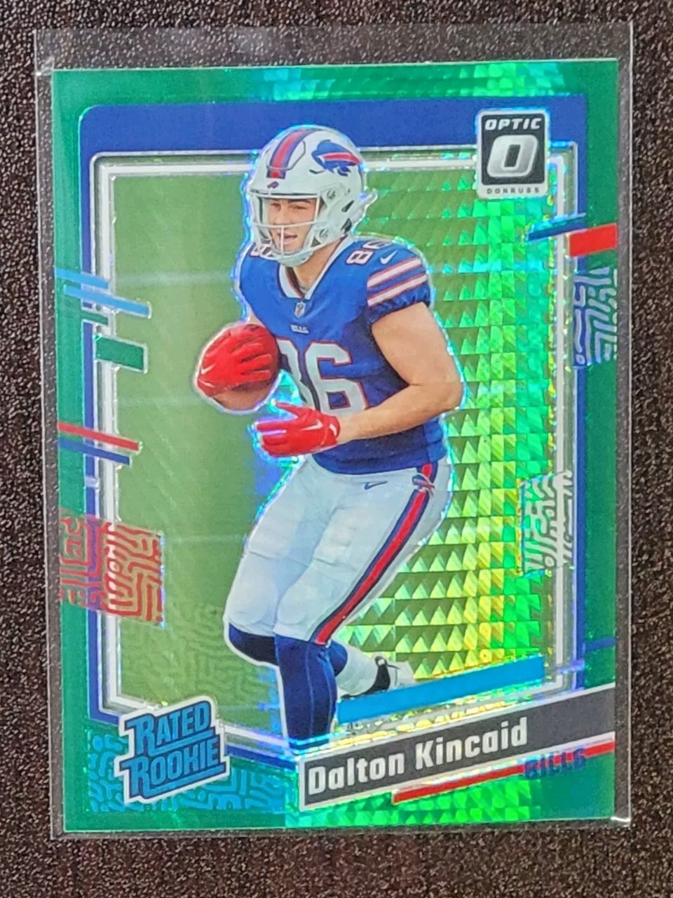 2023 Donruss Optic Dalton Kincaid Rated Rookie Green Hyper #211 Panini Bills