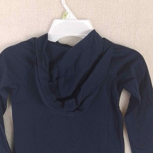 Carter's Long Sleeve Cotton T-Shirt Hoodie Size 4 Navy w/ Be Kind Graphic - Picture 8 of 11