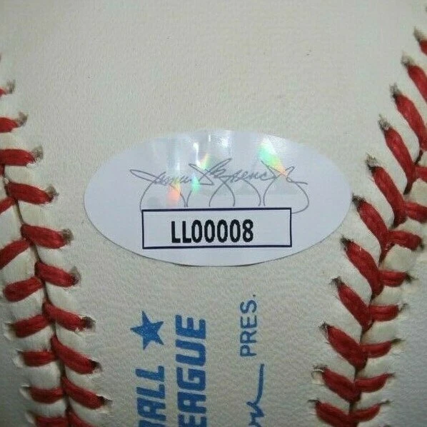 Lou Boudreau (d.2001) HOF Signed Autographed MLB OAL B Brown Baseball JSA COA  - Image 3 of 4