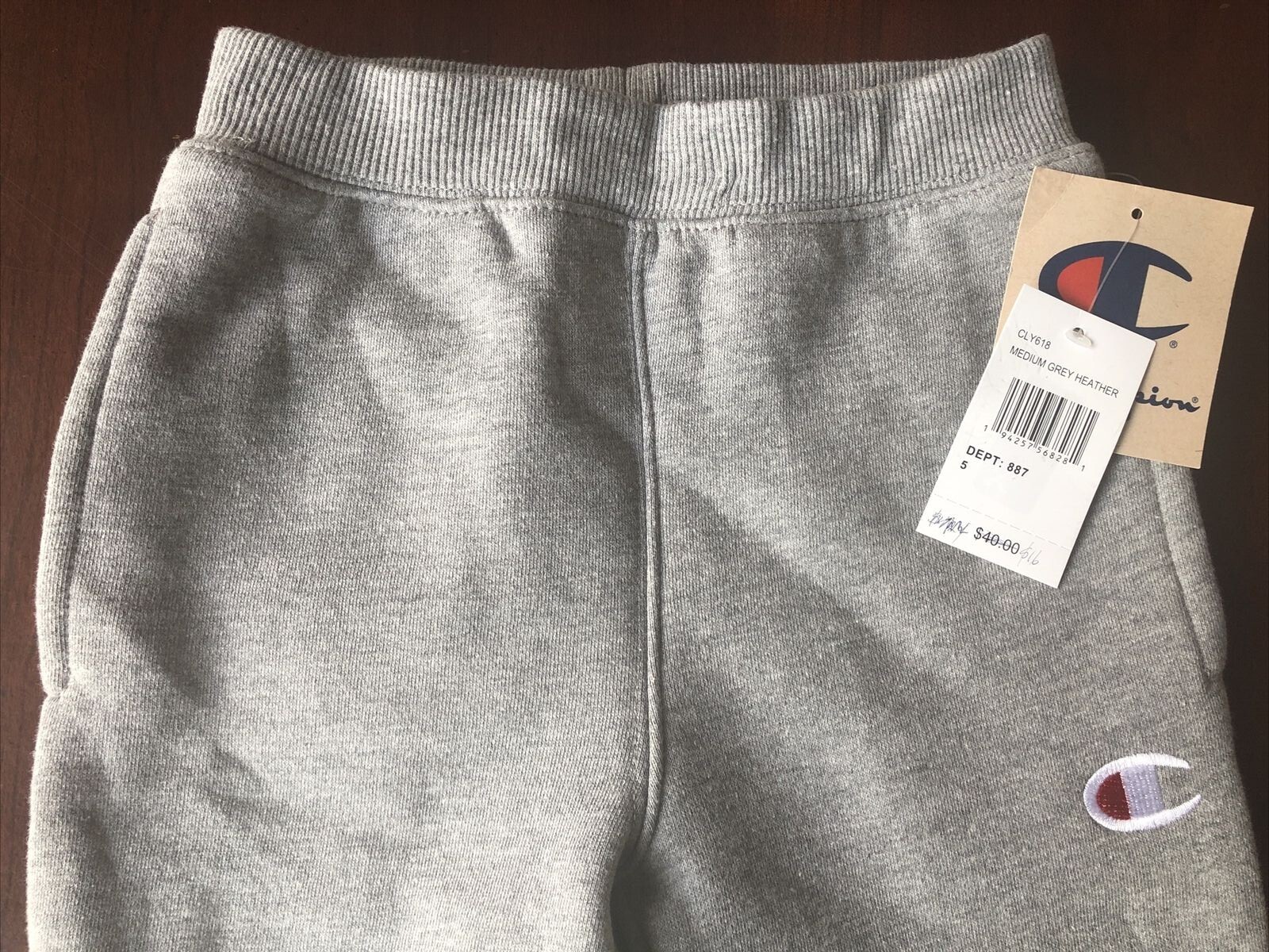 Champion Little Kids Medium Grey Heather Sweatpants Joggers Sizes 5, 6 ...