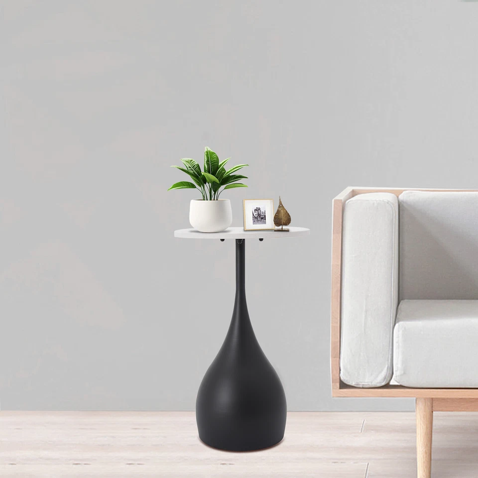 Modern Sofa Side Table, Round Accent Table, Round End Table for Small Spaces - Image 3 of 4