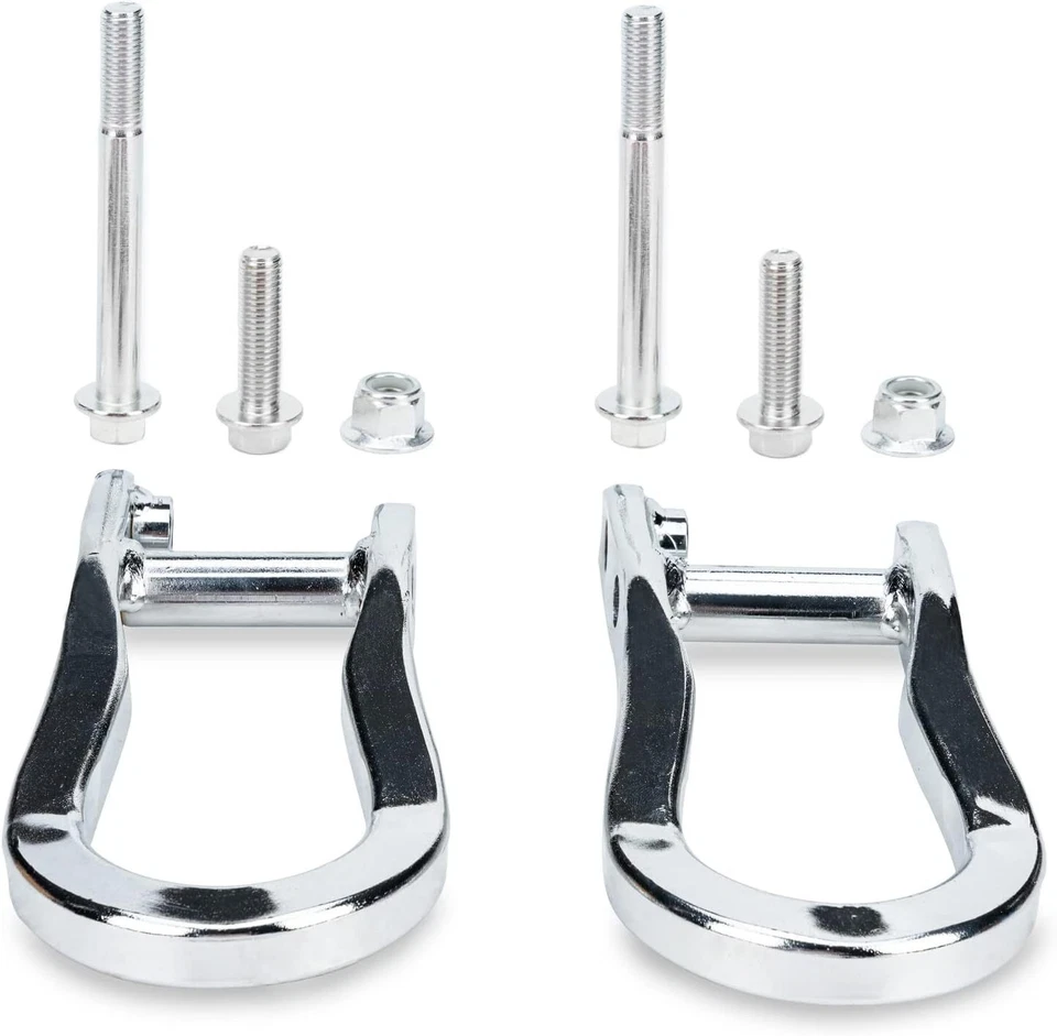 1Set Chrome Tow Hooks 84072462 for Chevrolet GMC Silverado Sierra 1500 2007-2019 - Imagem 2 de 4