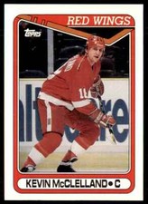 1990-91 Topps Hockey Card Kevin McClelland Detroit Red Wings #389